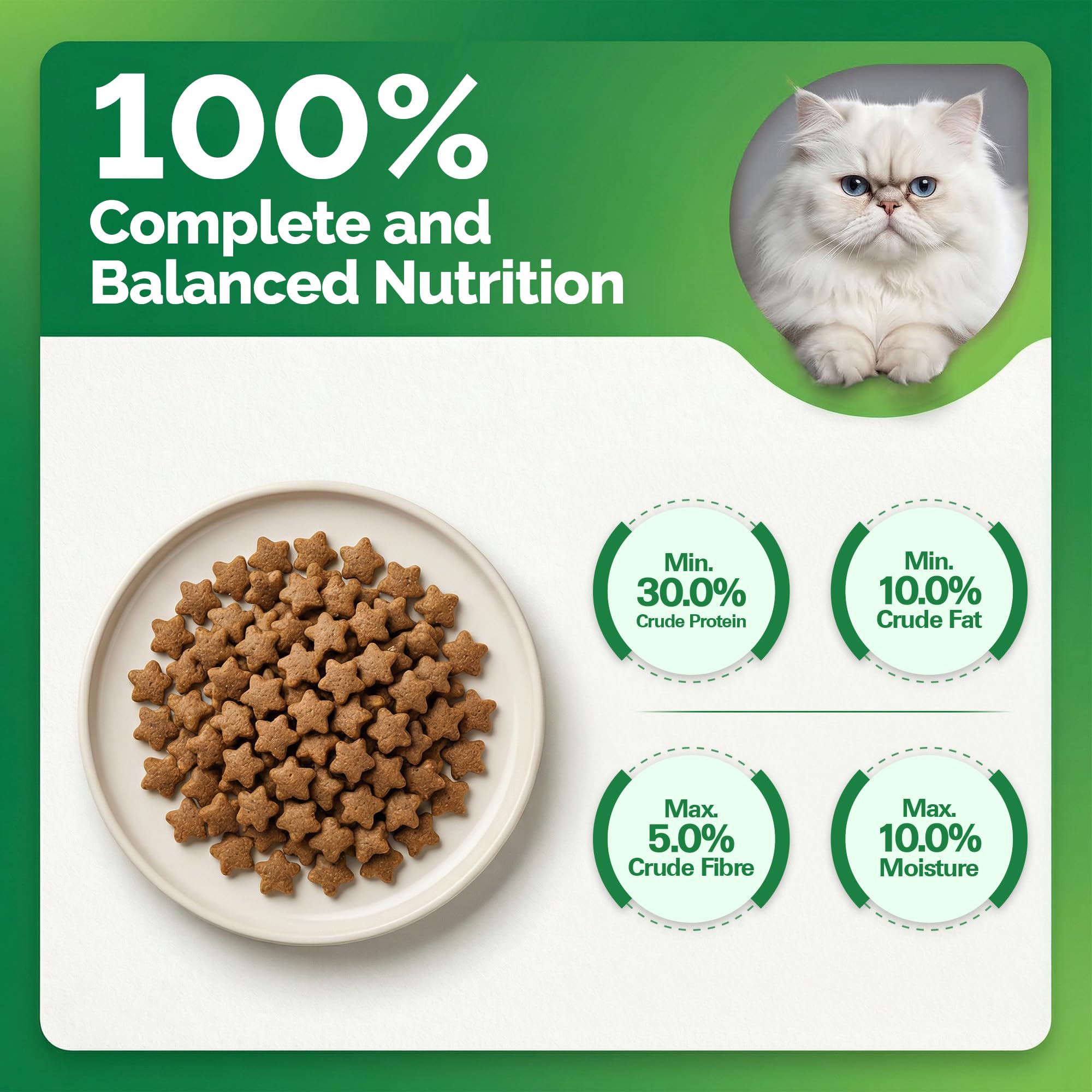 Avant Furst Adult Dry Cat Food Ocean Fish Flavor, Cat Food Dry with Real Ocean Fish, Taurine, Omega 3 & 6, No Artificial Additives, Daily Nutrition for Adult Cats, 2.8kg 4