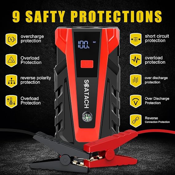 Scatach 5000A Jump Starter, 12V Jump Starter Battery Pack Portable