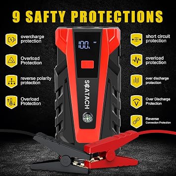 Scatach 5000A Jump Starter, 12V Jump Starter Battery Pack Portable