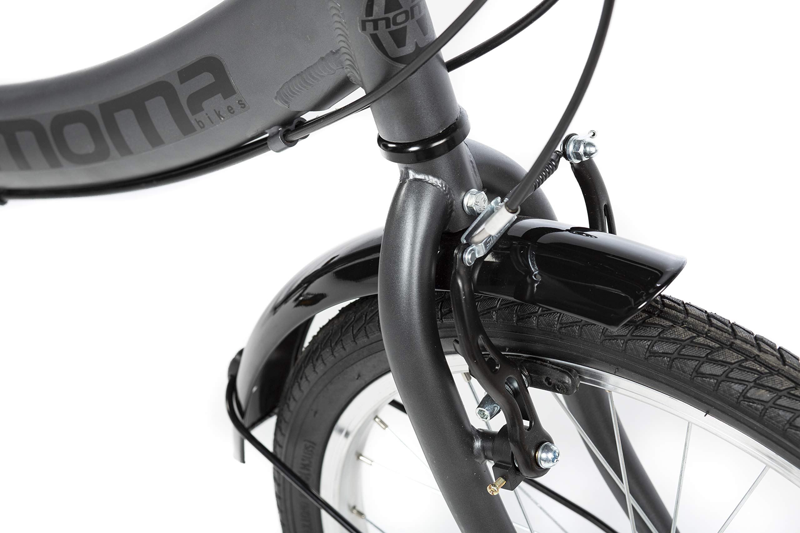 moma bikes Vélo de Ville Pliant First Class 20", Aluminium, Shimano 6V, Selle Comfort