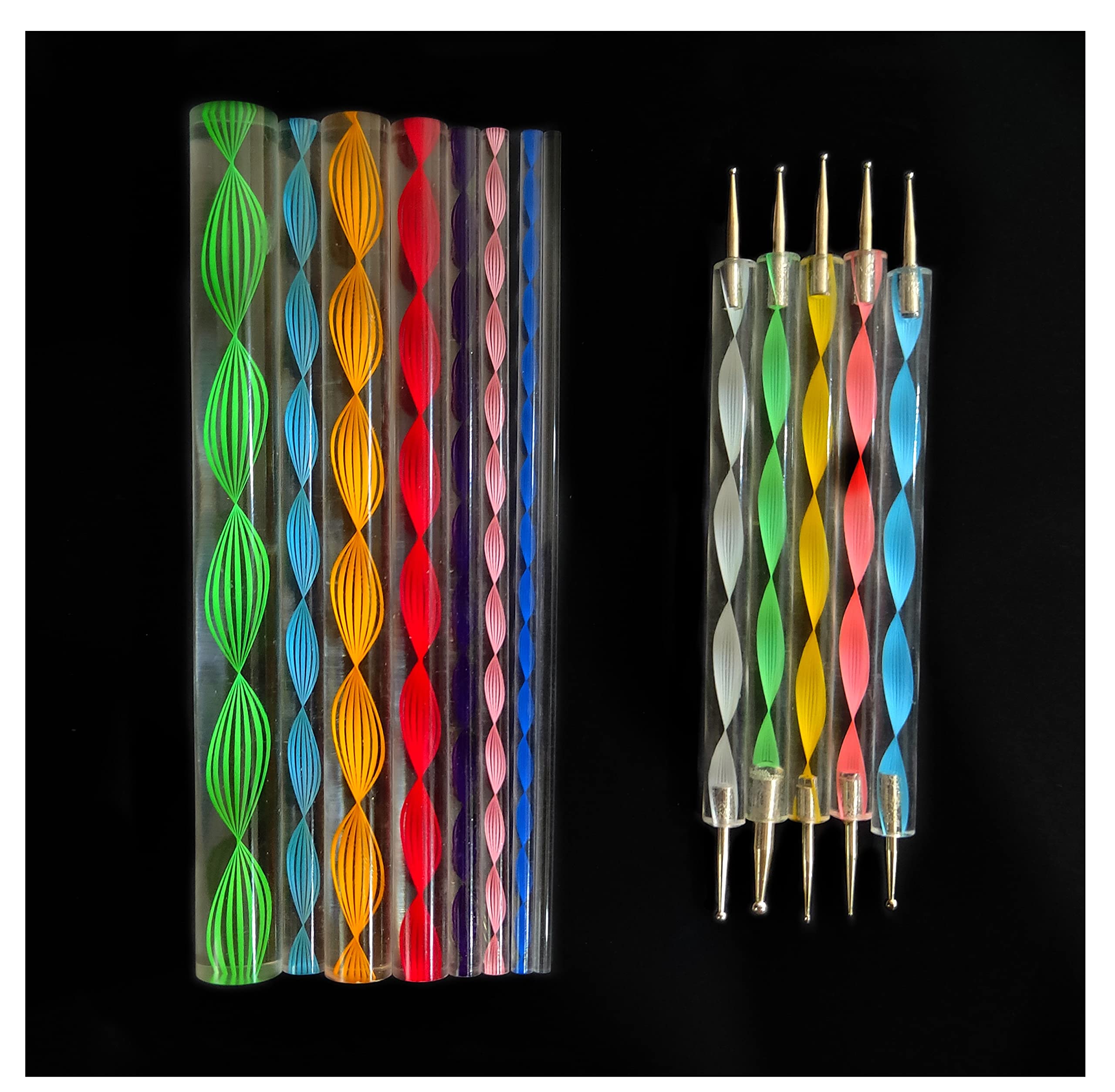 Touch Cool Art Designer Dotting Tools Set for Dot Art Mind Relaxing Mandala Art & Rock Painting (Pack of 5 Dotting Tools & 8 Mandala Tools)