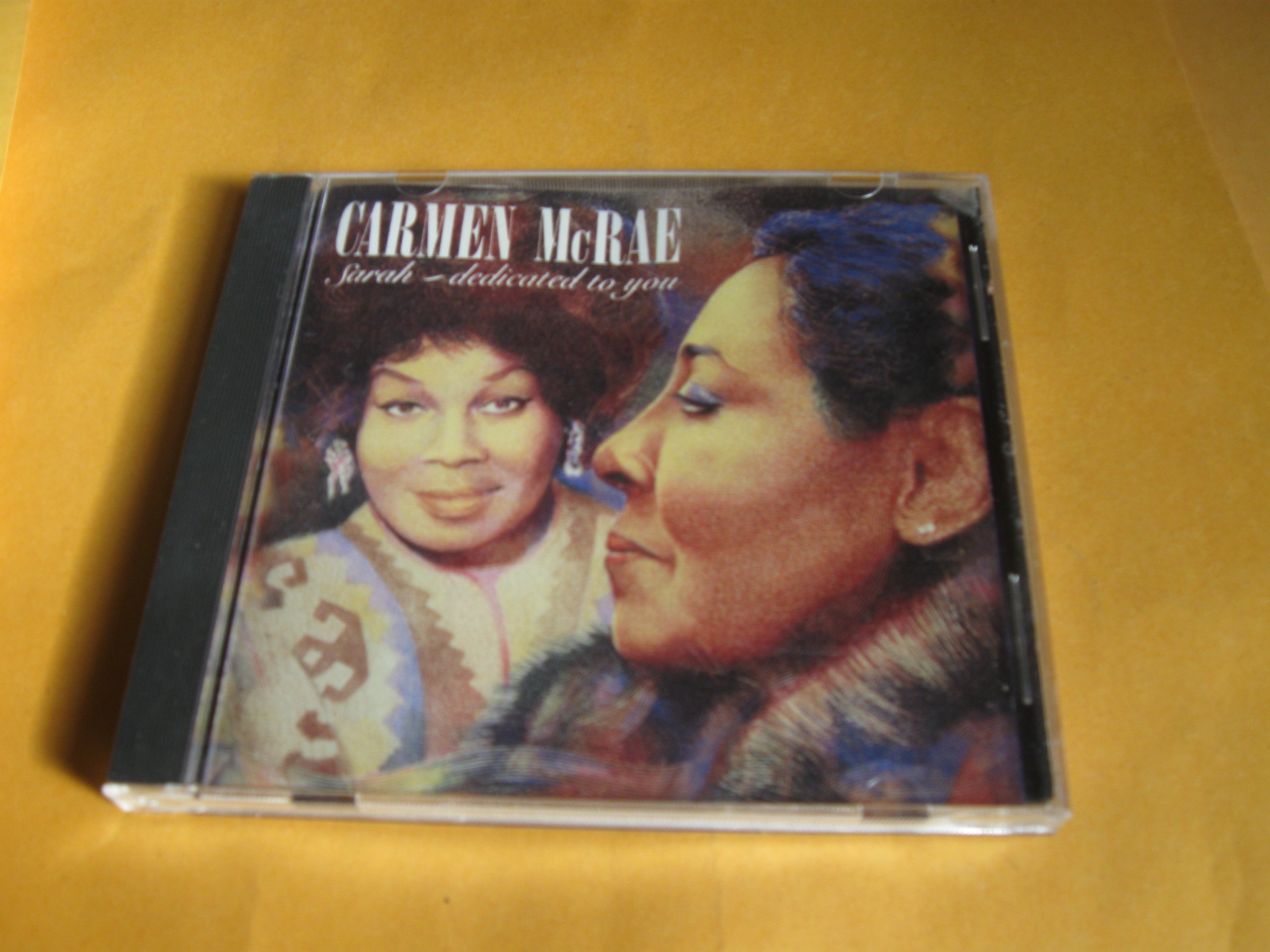 Sarah: Dedicated to You [Audio CD] Mcrae, Carmen