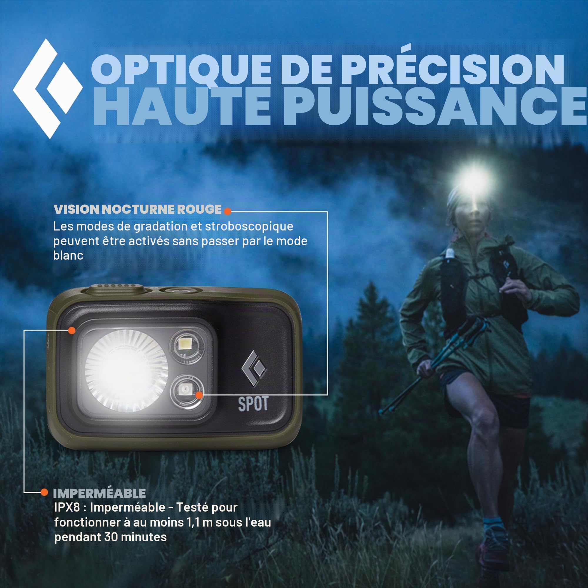 Black Diamond Spot 400 lampe frontale, Uni