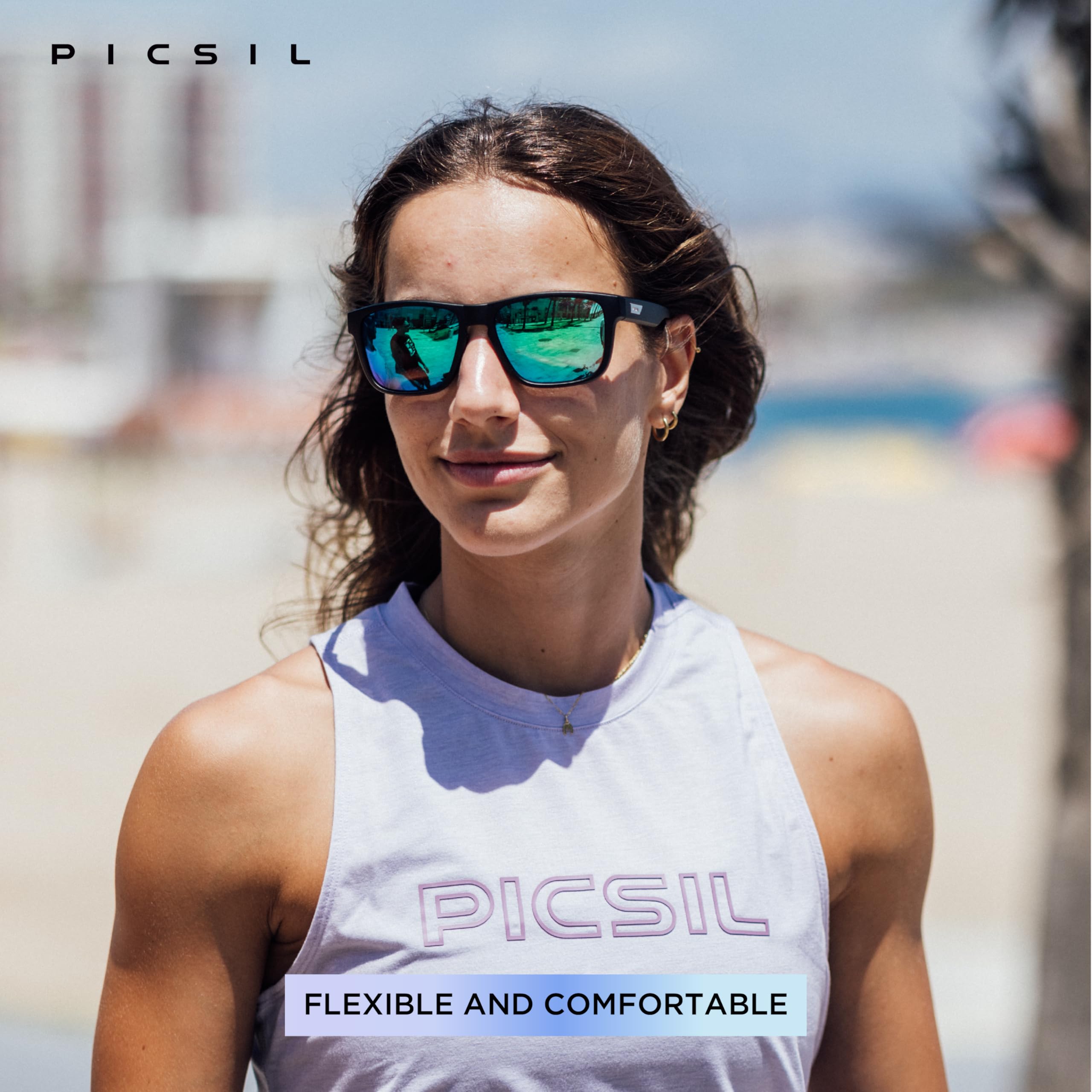 PICSIL Vortex Occhiali da sole sportivi, Design unisex con protezione TAC e lenti polarizzate - montatura in policarbonato resistente, ideale per l'allenamento all'aperto