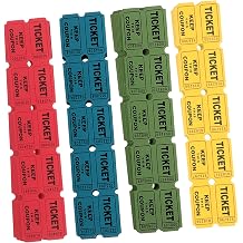 400pcs Paper Raffle Tickets Roll Double for Events, Xmas Halloween