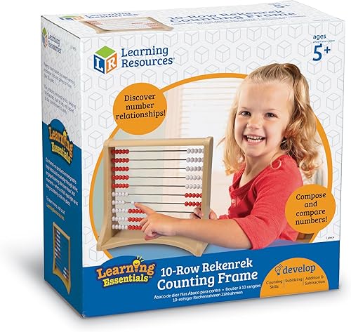 Miniatura 4 de Learning Resources Marco de conteo Rekenrek de 10 filas, ábaco para niños, juguete de conteo para niños, matemáticas, escuela en casa, a partir de 5