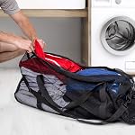 Champion Sports Mesh Duffle Bag with Zipper and Adjustable Shoulder Strap, 15” x 36” - Multipurpose, Oversized Gym Bag for Equipment, Sports Gear, Laundry - Breathable Mesh Scuba and Travel Bag