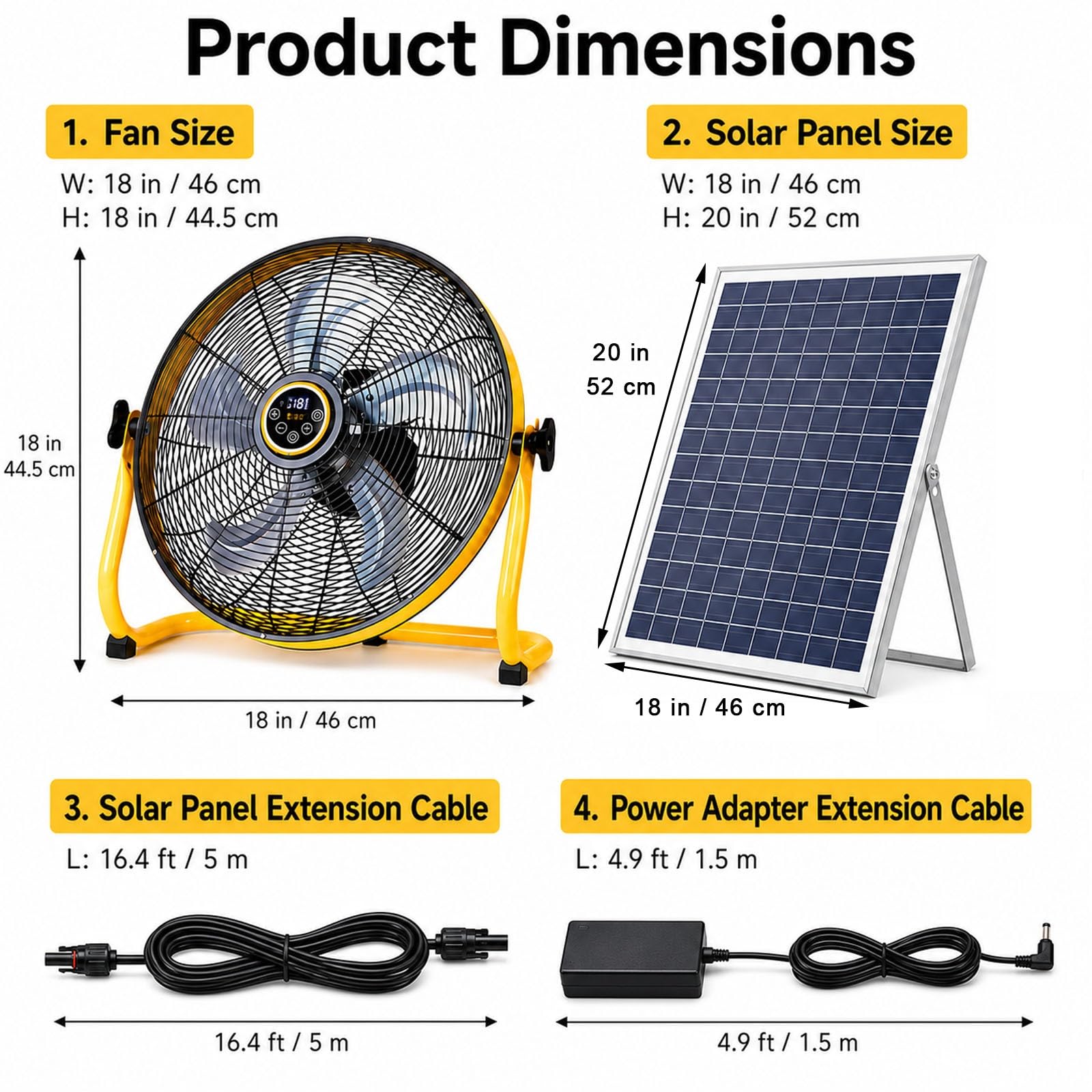 Ventilatore Solare in Metallo con Batteria, Pannello 30W e 12 Velocità | Ricarica Solare 30W & AC, Silenzioso 30dB, Autonomia 38h, Inclinazione Regolabile & USB per Interno ed Esterno