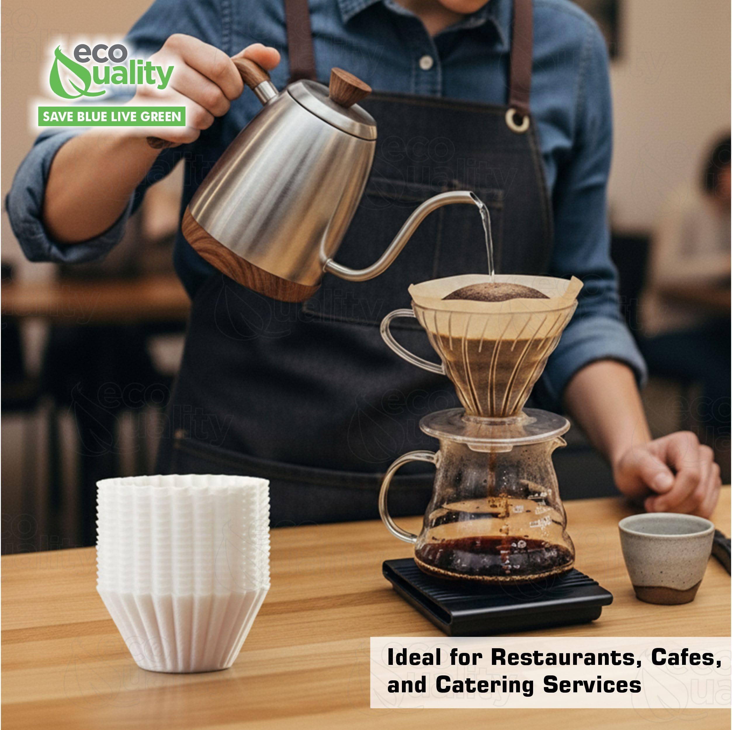 Amazon.com: EcoQuality [100 PACK] White Coffee Filters 8/12 Cup Size -  Great for most Coffee Machines, Coffee Brewer Filters: Home & Kitchen