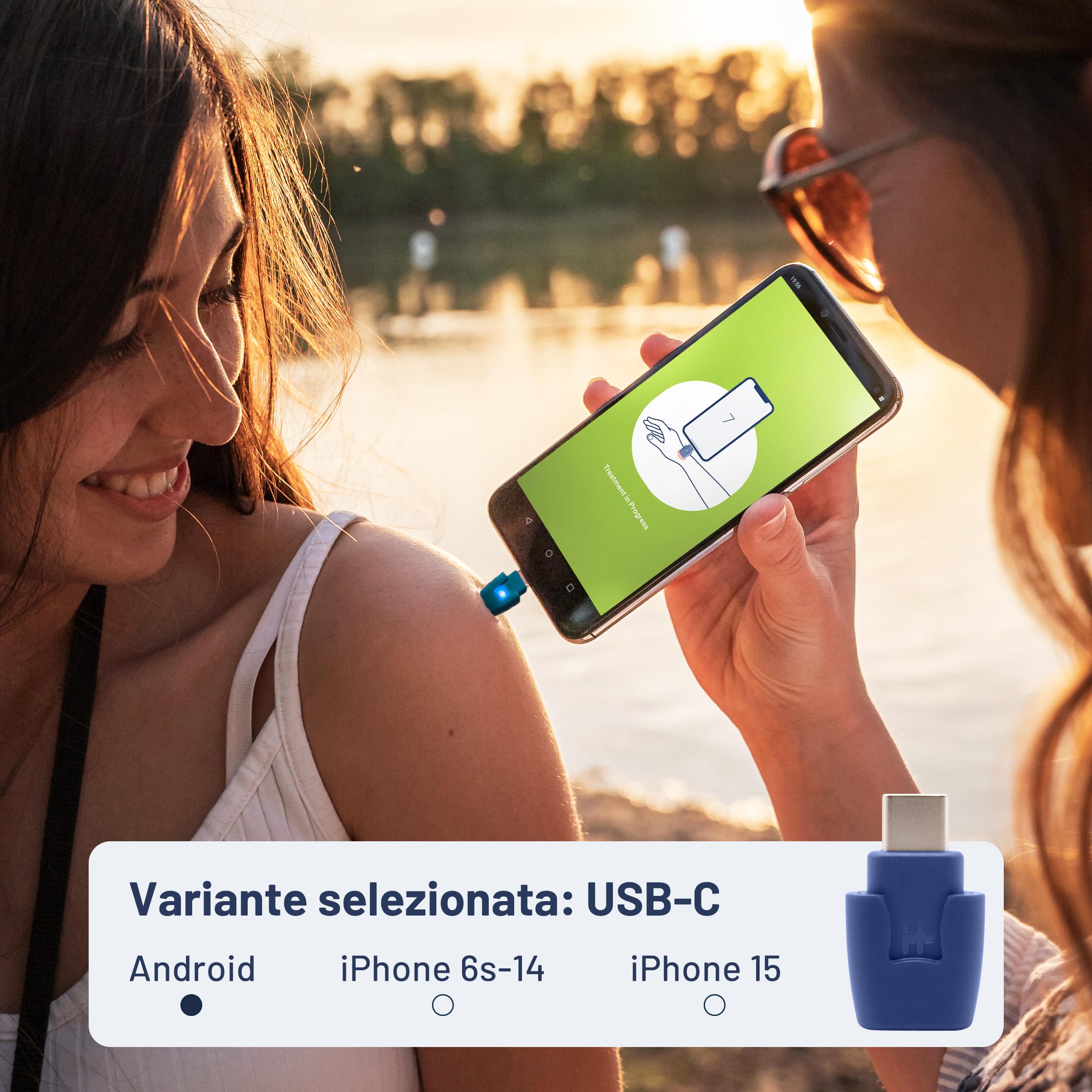 heat it - Cura punture di insetti per il tuo smartphone - Trattamento senza sostanze chimiche di prurito e dolore con calore concentrato - per Android USB-C (non per iPhone 15/16) - 3