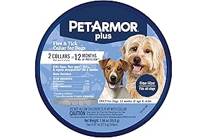 Plus Flea & Tick Collar for Dogs: Year-Round Flea and Tick Prevention