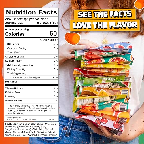 Vista 185 de Tamalitoz de Sugarox - Paquete de 8 caramelos duros hechos a mano con mango dulce y picante hecho a mano con chile en polvo, lima y sal marina.