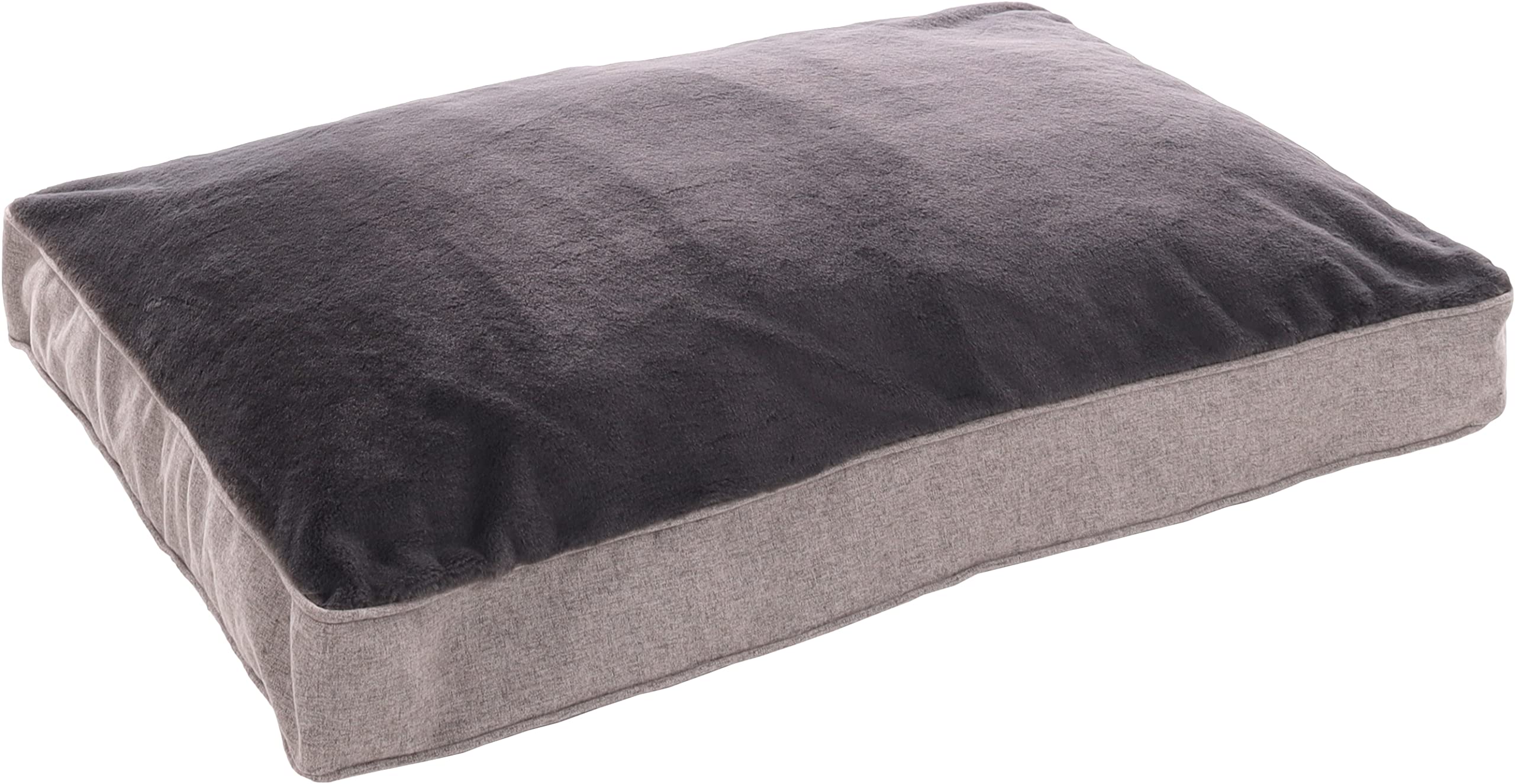 Coussin Flamingo rectangulaire déhoussable gris 100x70x12cm pour grands chiens