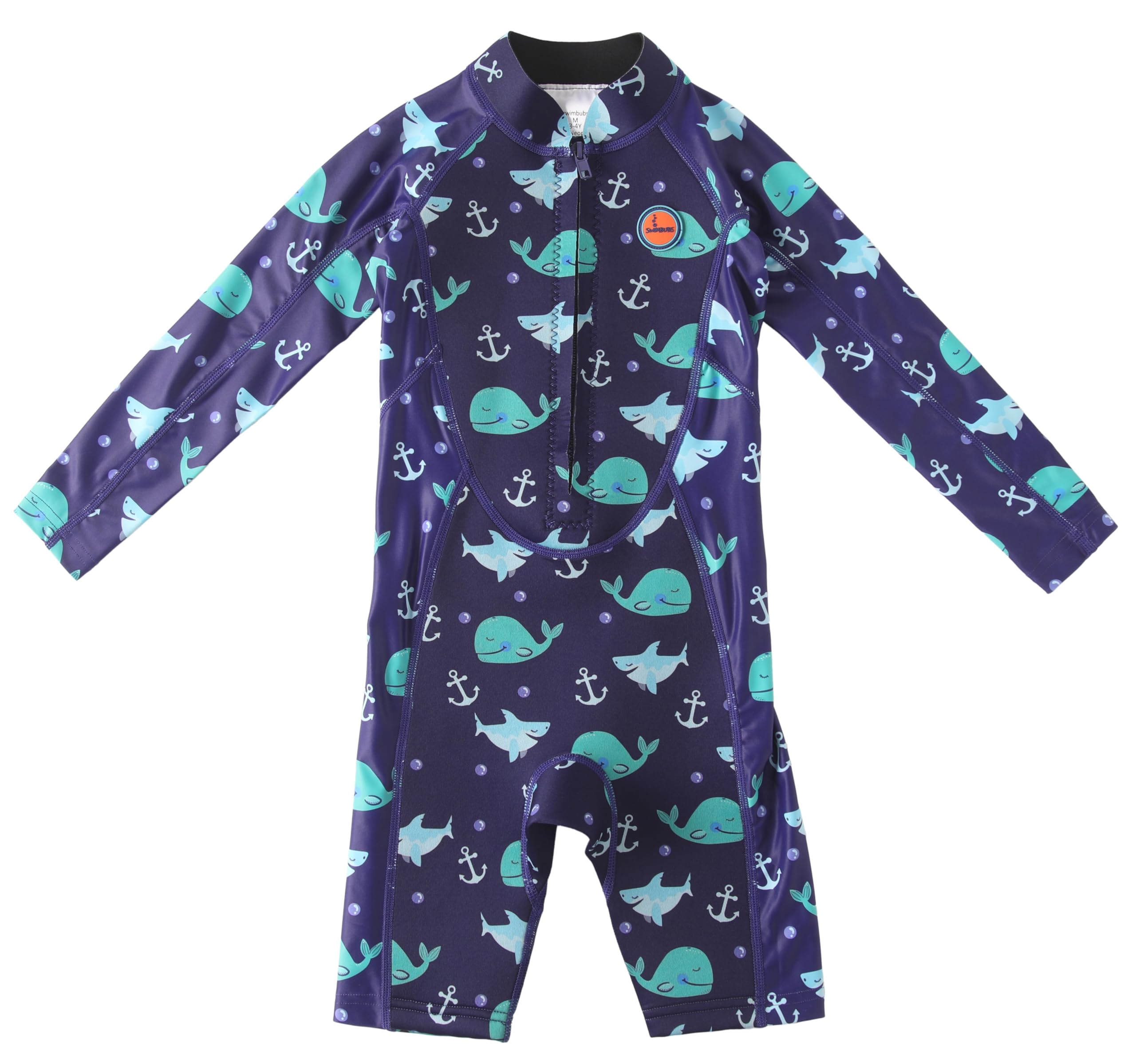 Swimbubs Muta termica per bambini con anima in neoprene da 2 mm, a maniche lunghe, per piscina e spiaggia