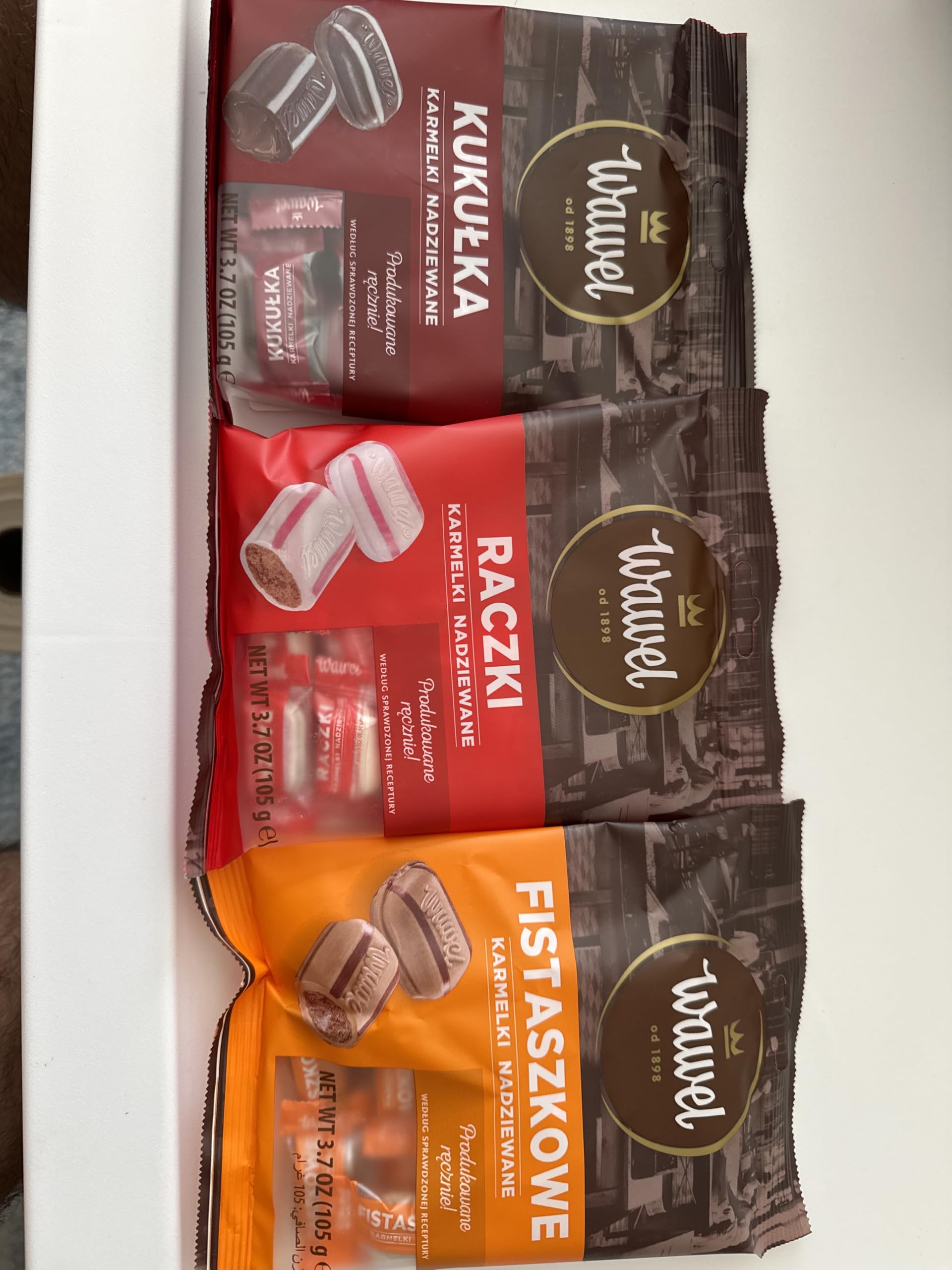 Raczki, Kukulki, Fistaszkowe 3 pack x 120 g. Traditional Polish Hard Candies. Product from Poland. Packing by Granda.