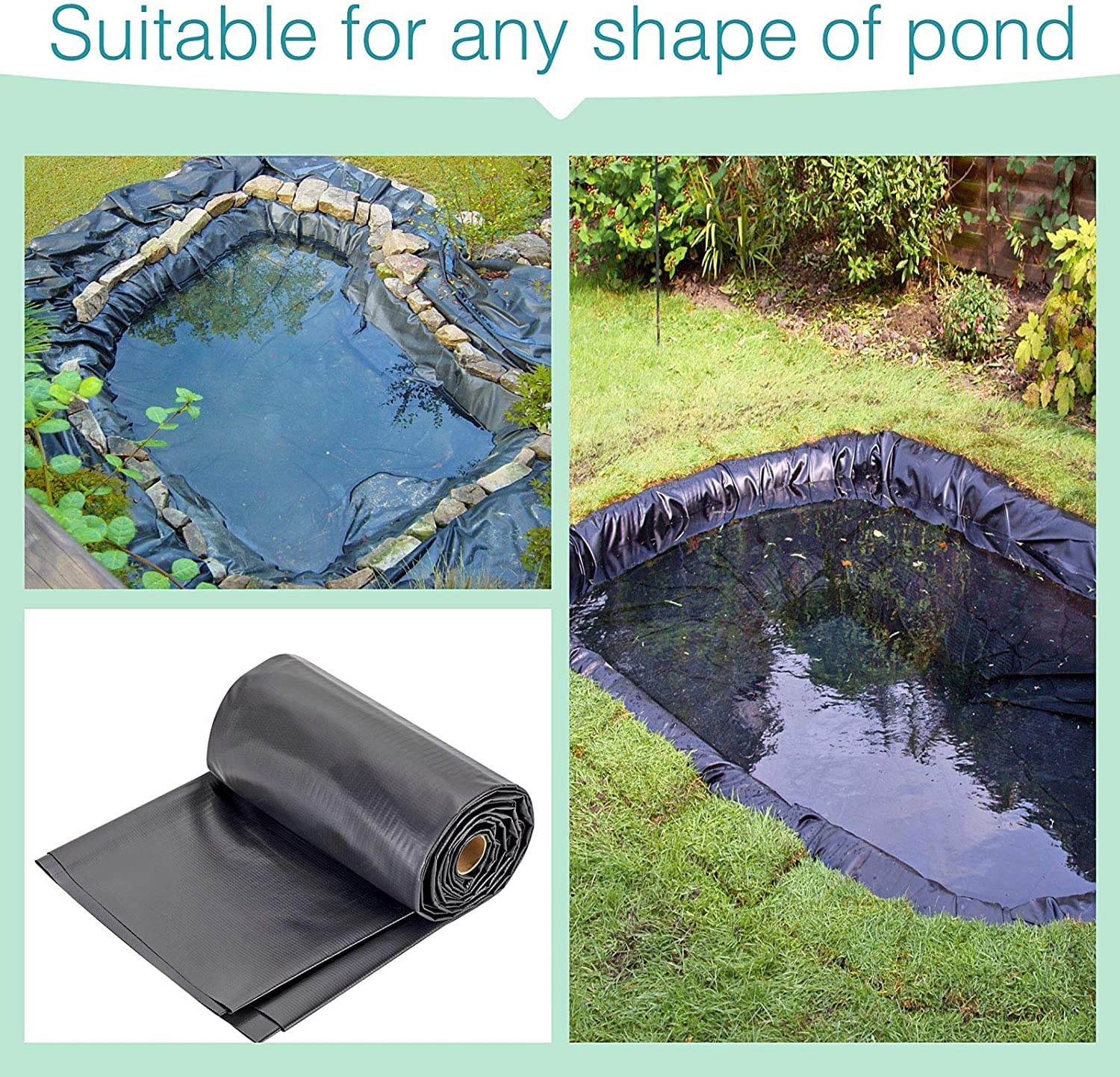 Buy MSYU Pond Liner, 10FT X 7FT, 500D PVC Soft Rubber New Material, 14.