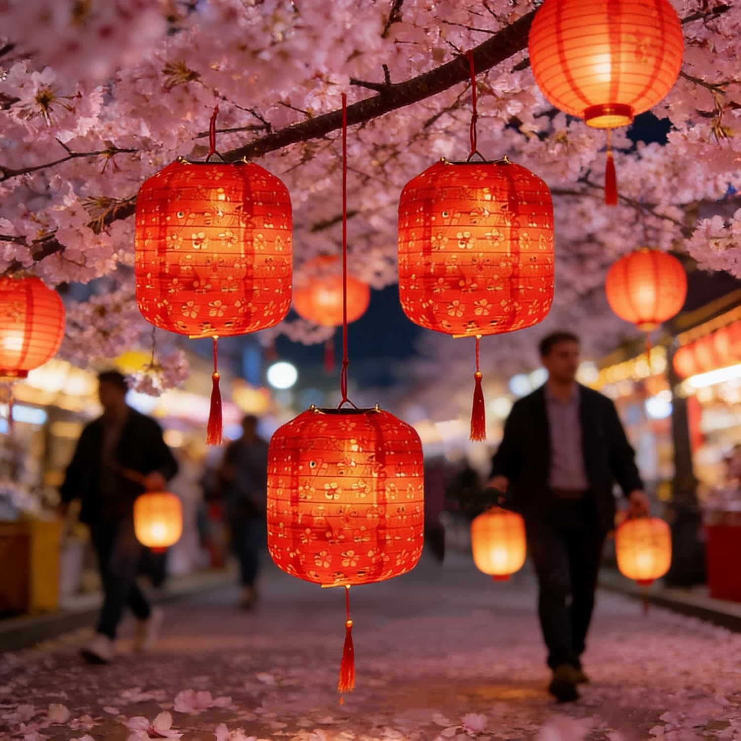 5PCS Paper Lanterns Red with LED Lights,Cute 6 Inch Lantern Colorful Hanging Paper Lanterns Lamp for Lunar New Year Spring Ceremony Wedding,Mid-Autumn, Party Decoration