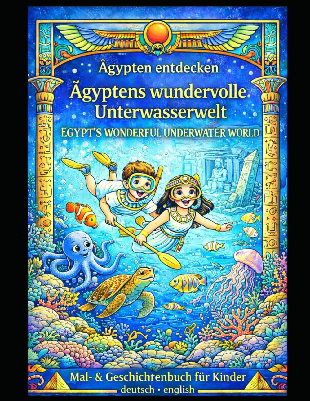 Ägyptens Unterwasserwelt: Mal- & Geschichtenbuch für Kinder von 6–10 Jahren, Eine Unterwasserreise mit spannenden Geschichten – Deutsch & English (Ägypten entdecken)