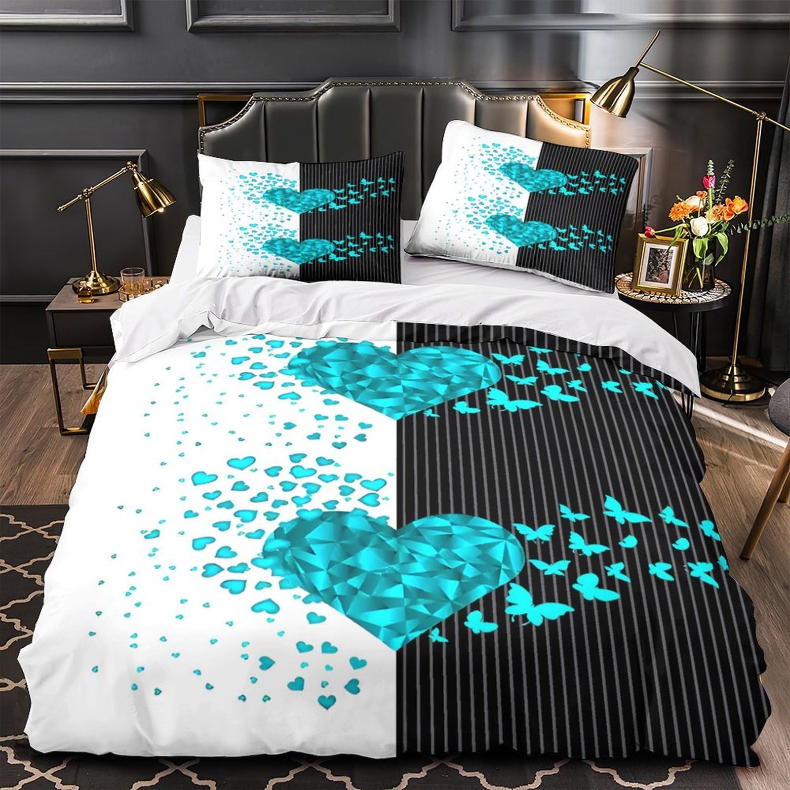 Housse de couette gymnastique 3D en microfibre super douce premium 200x200