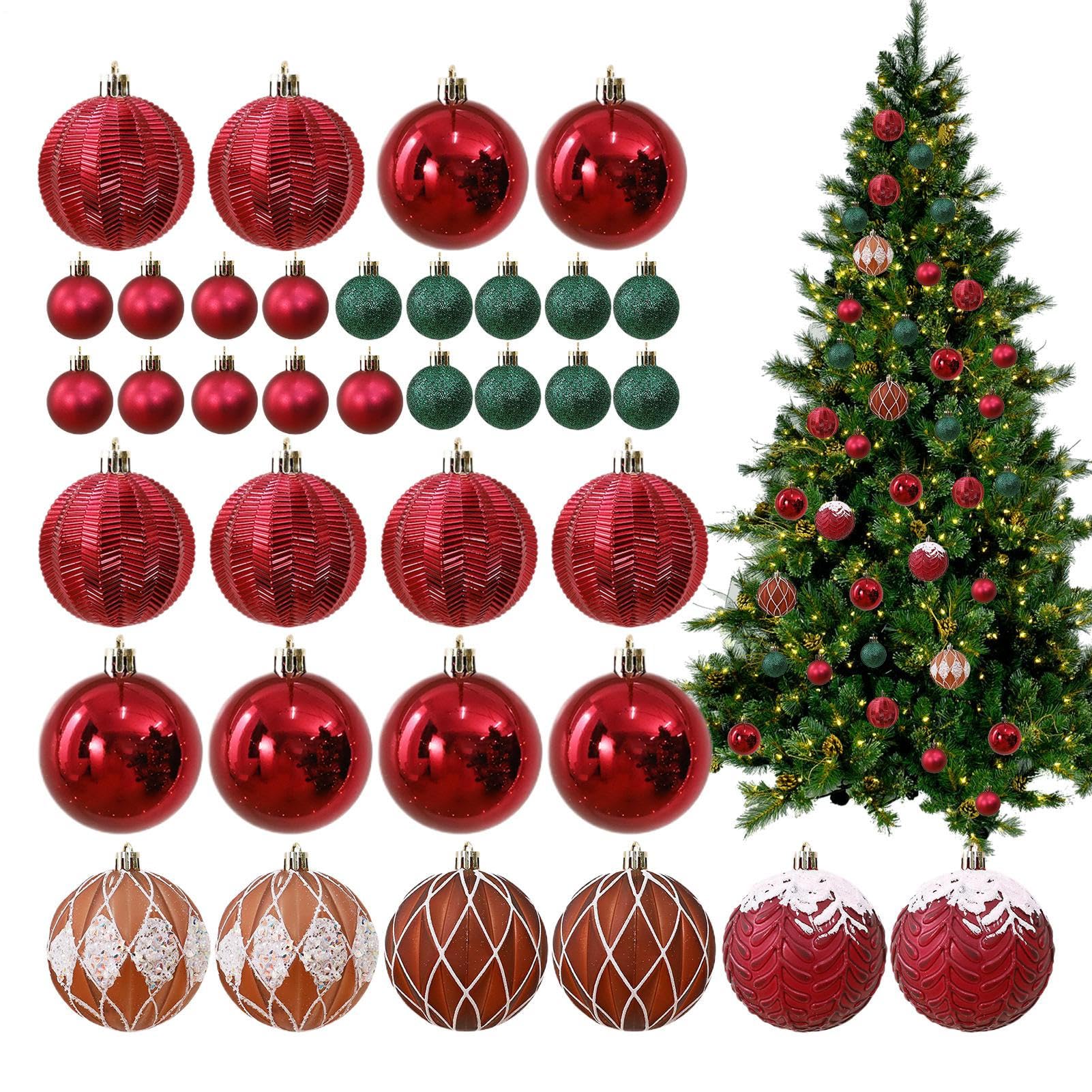 Boules de Noël incassables pour sécuriser la décoration d'un grand sapin familial