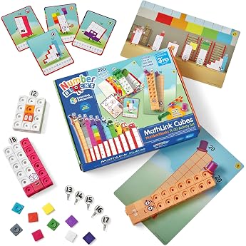 Learning Resources Numberblocks MathLink Cube 11-20 Activity Set, Educational Toy from 3 Years, Learning Numbers for Nursery 