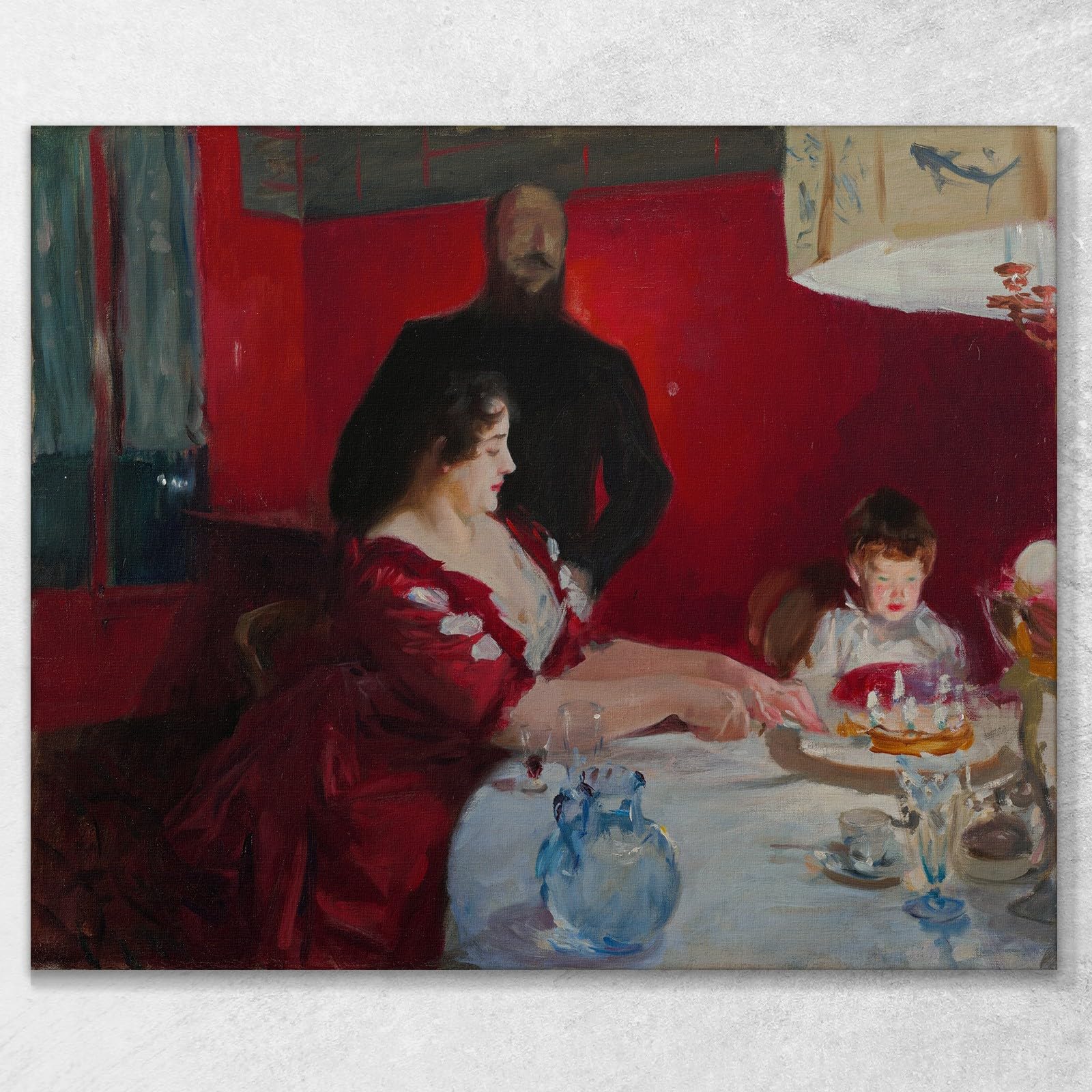 La Festa di Compleanno John Singer Sargent, jss305 Quadro Stampato su Tela, 100x80 cm