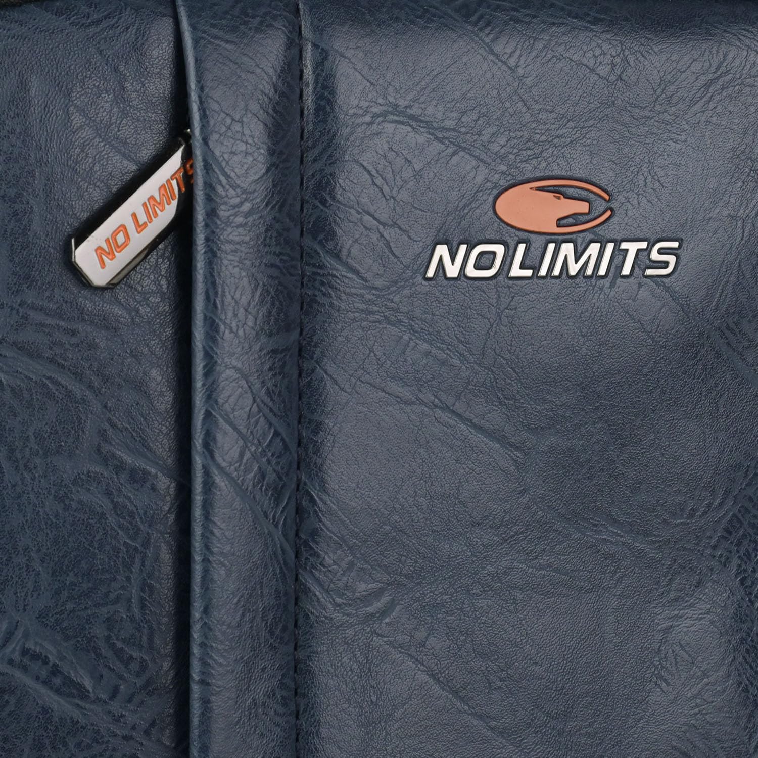 No Limits Borsello Uomo Tracolla Regolabile, Impermeabile, Con Fodera Arancione, Borsa a Spalla in PU, Multitasche Con Zip