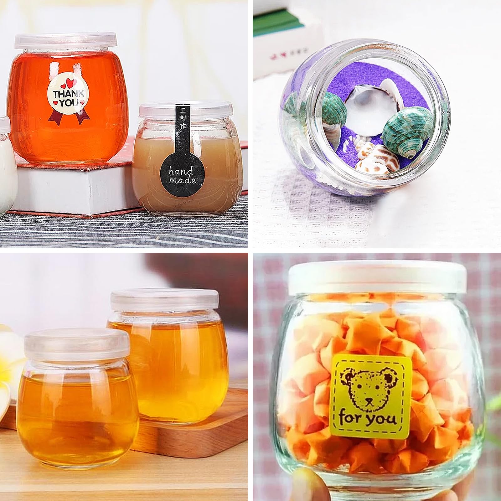 24 Glazen Yoghurtpotjes Met Luchtdichte Deksels - Ideaal Voor Het Maken Van Yoghurt En Conserveren Van Voedsel 24 Glazen Yoghurtpotjes Met Luchtdichte Deksels - Ideaal Voor Het Maken Van Yoghurt En Conserveren Van Voedsel