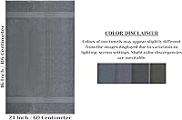 Vista 47 de Medium Size Bath Towels Set of 6 – 100% Cotton Terry – 24" x 48" – Quick Dry, Soft & Highly Absorbent – Black Towels for Bathroom, Gym, Spa, Pool &