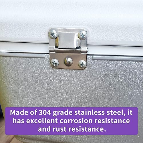 Miniatura 3 de Cooler Stainless Steel Hinges with Screws Set - Compatible with Coleman ice Chest Coolers Replacement 5235 6262 6270 (4 Pack)