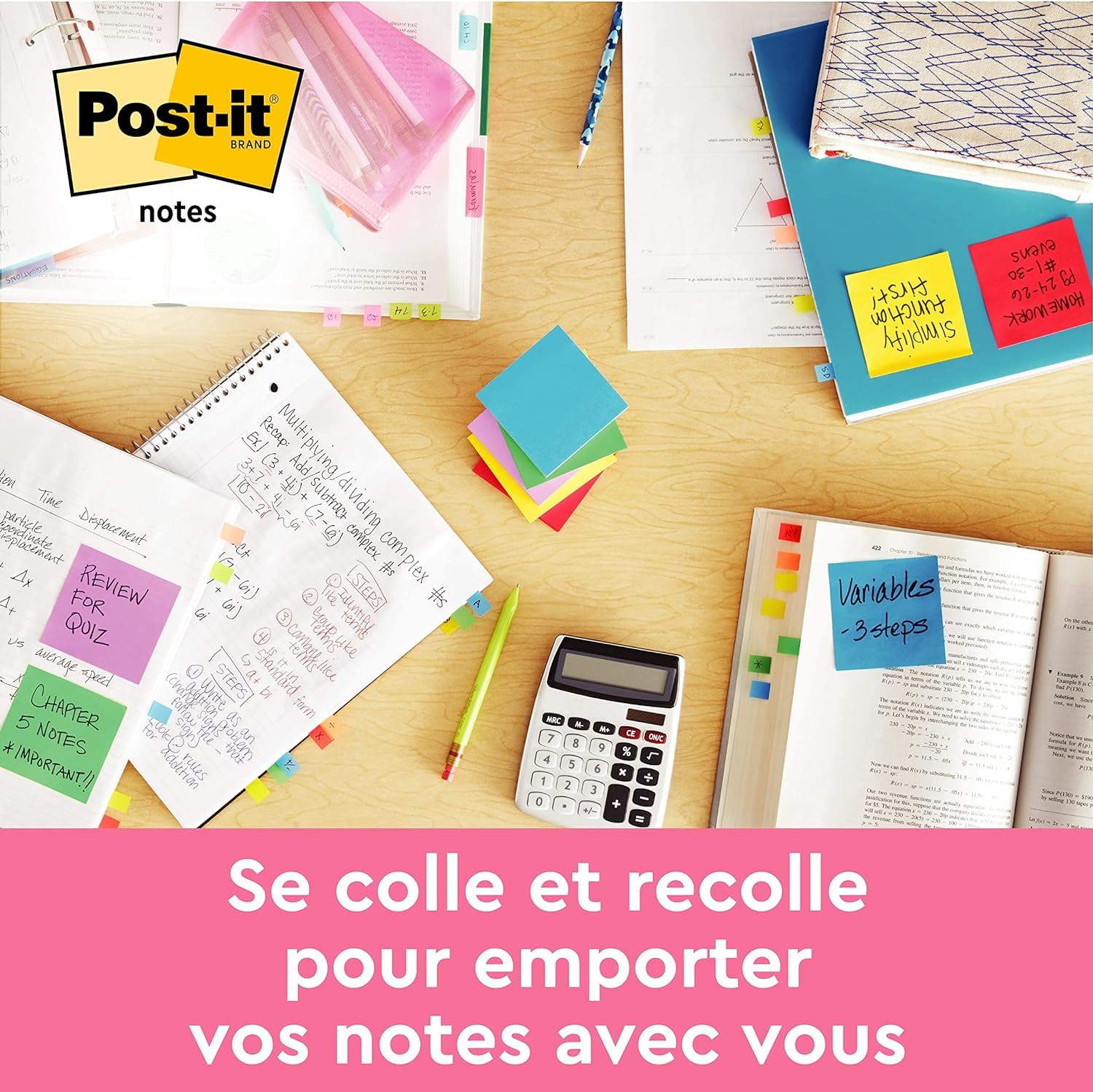 Post-it Sticky Notes Cube Neon Rainbow Collection, 1 podkładka, 325 arkuszy, 76 mm x 76 mm, różowy, żółty, pomarańczowy, zielony - samoprzylepne notatki do robienia notatek, list rzeczy do zrobienia i