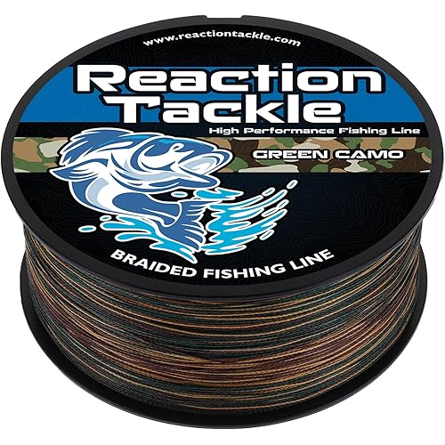 Reaction Tackle Braided Fishing Line - Pro Grade Power Performance for Saltwater or Freshwater Fish - Colored Fishing Line Braid for Extra Visibility