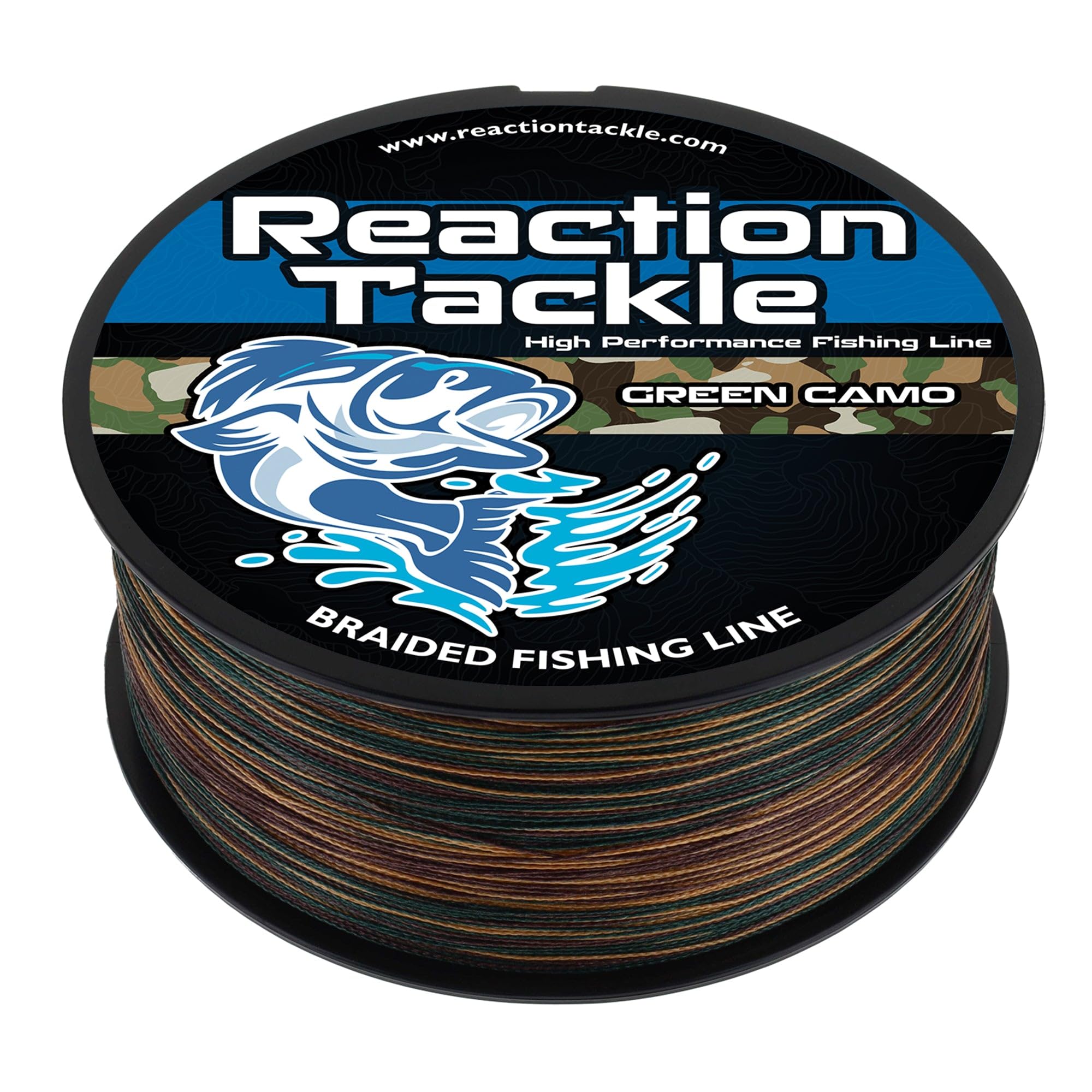 Reaction Tackle Braided Fishing Line - Pro Grade Power Performance for Saltwater or Freshwater Fish - Colored Fishing Line Braid for Extra Visibility