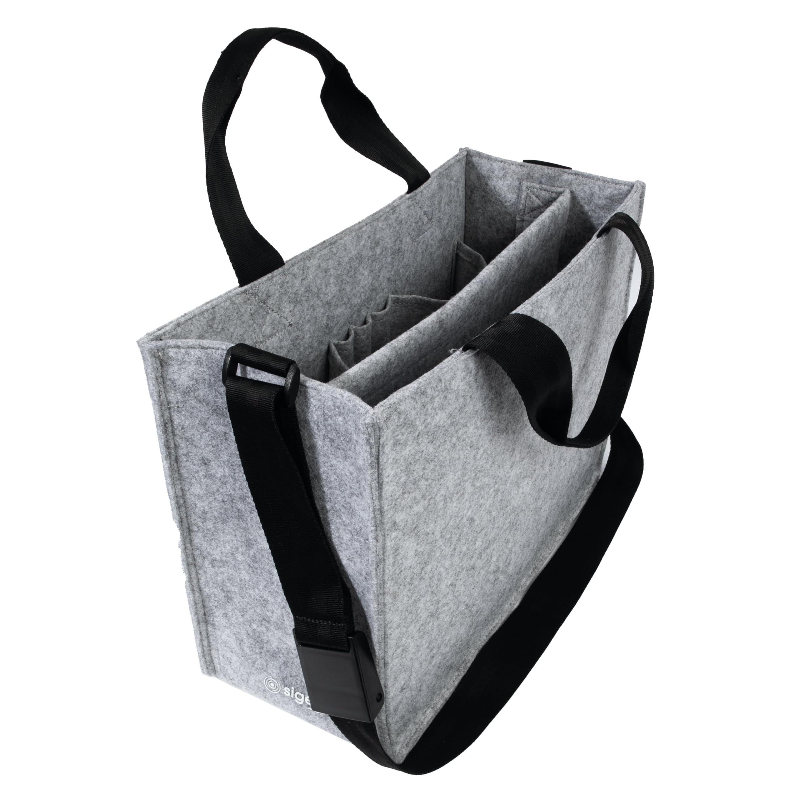 Sac de bureau partagé SIGEL BA408 en feutre gris clair pour ordinateur portable 15,4 pouces
