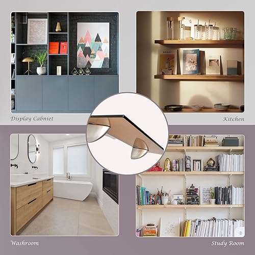 Miniatura 2 de Soporte de estante de vidrio ajustable de aleación grande de cromo cepillado Soporte flotante de madera y vidrio Soporte de vidrio resistente