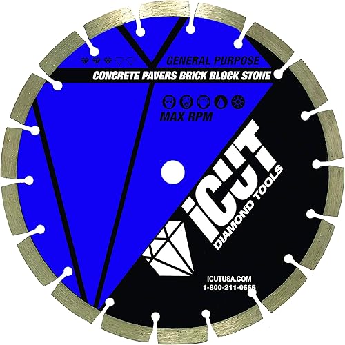 CUCHILLA DE DIAMANTE SEGMENTADA PROPÓSITO GENERAL 0.394 in PARA ALMACILLERÍA DE HORMIGÓN (6")