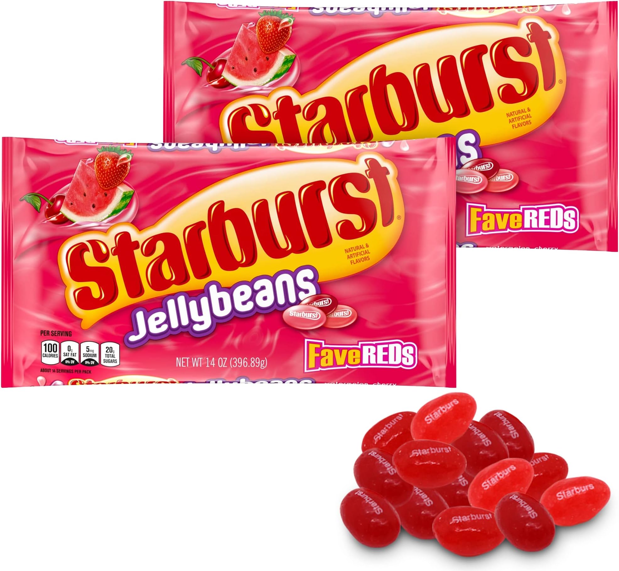 Starburst Original Jelly Beans 2LB Bulk Pack of Candy Valentines Candy Fruity