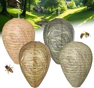 G GENLEAS Paper Fake Wasp Nest Hanging Lanterns for Home and Garden