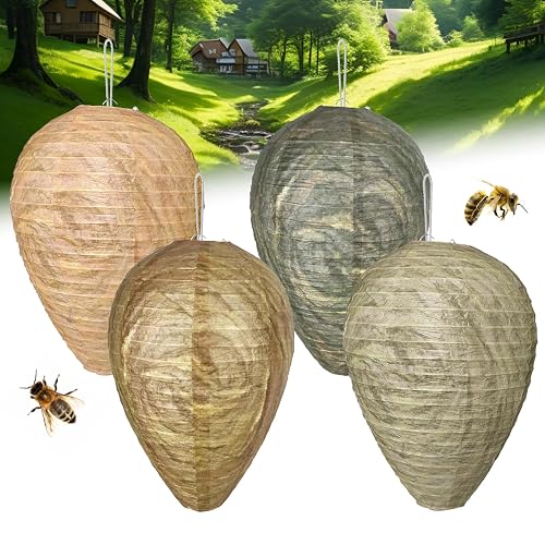 G GENLEAS Paper Fake Wasp Nest Hanging Lanterns for Home