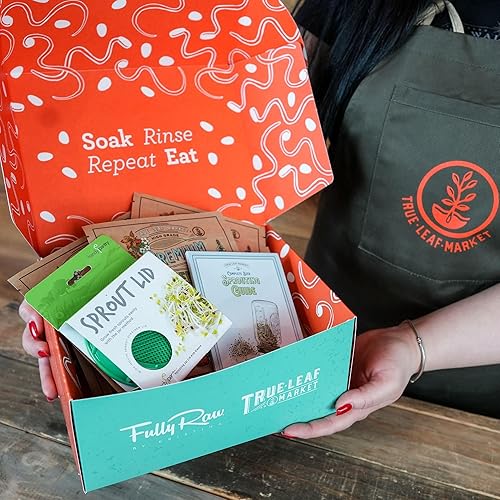 Miniatura 4 de Paquete variado de 12 semillas orgánicas para germinar  Kit de cultivo de brotes de Kristina totalmente crudas con tapa y libro de brotes  semillas