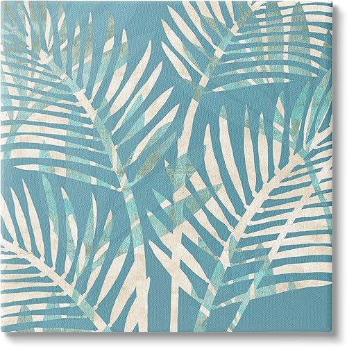 Stupell Industries Tropical Leaves Abstract Canvas Wall Art by Flora Kouta