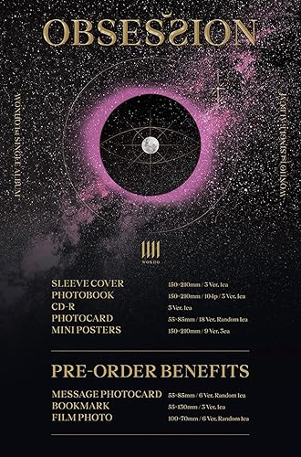 Miniatura 3 de WONHO - Obsession Random Ver. (1er álbum individual) UN Álbum aleatorio+Beneficios limitados de preventa+CulturaRegalo coreano (pegatinas