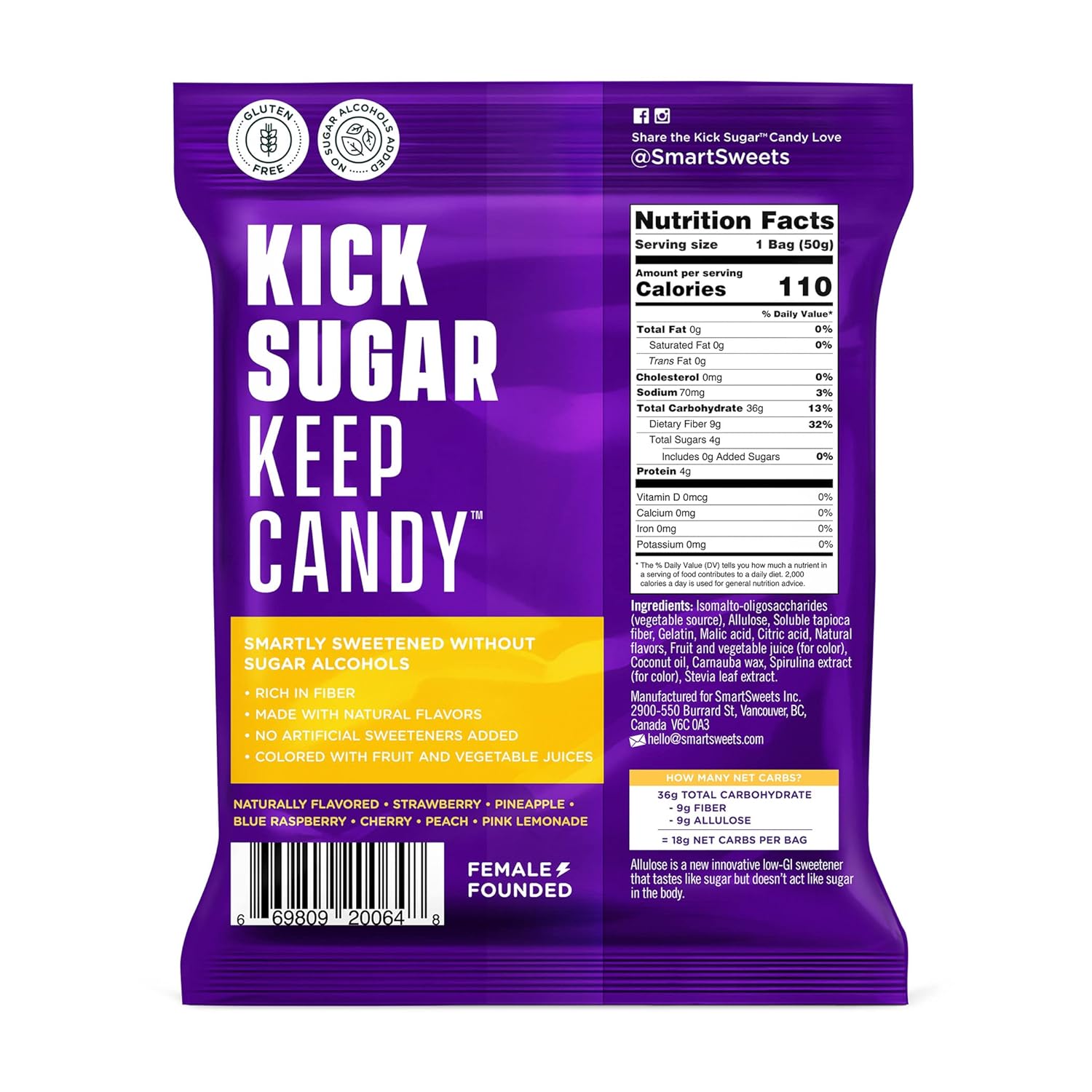 SmartSweets Gummy Worms, 1.8oz (Pack of 12), Candy with Low Sugar (4g), Low Calorie (110), No Artificial Sweeteners, Gluten-Free, Healthy Snack for Kids & Adults, Variety of Flavors