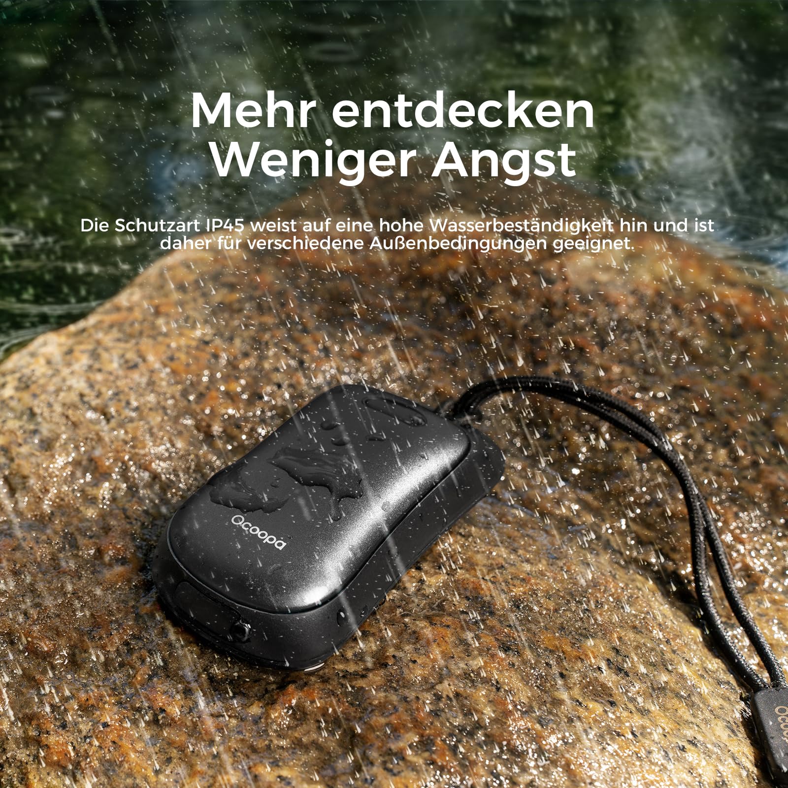 OCOOPA Magnetische Handwärmer wiederaufladbar, 2er-Pack, IP45 wasserfest, Ergonomischer elektrischer Handwärmer, 18 Stunden Wärme, tragbarer Taschenheizer, Geschenke für Outdoor, Golf, Camping Urban