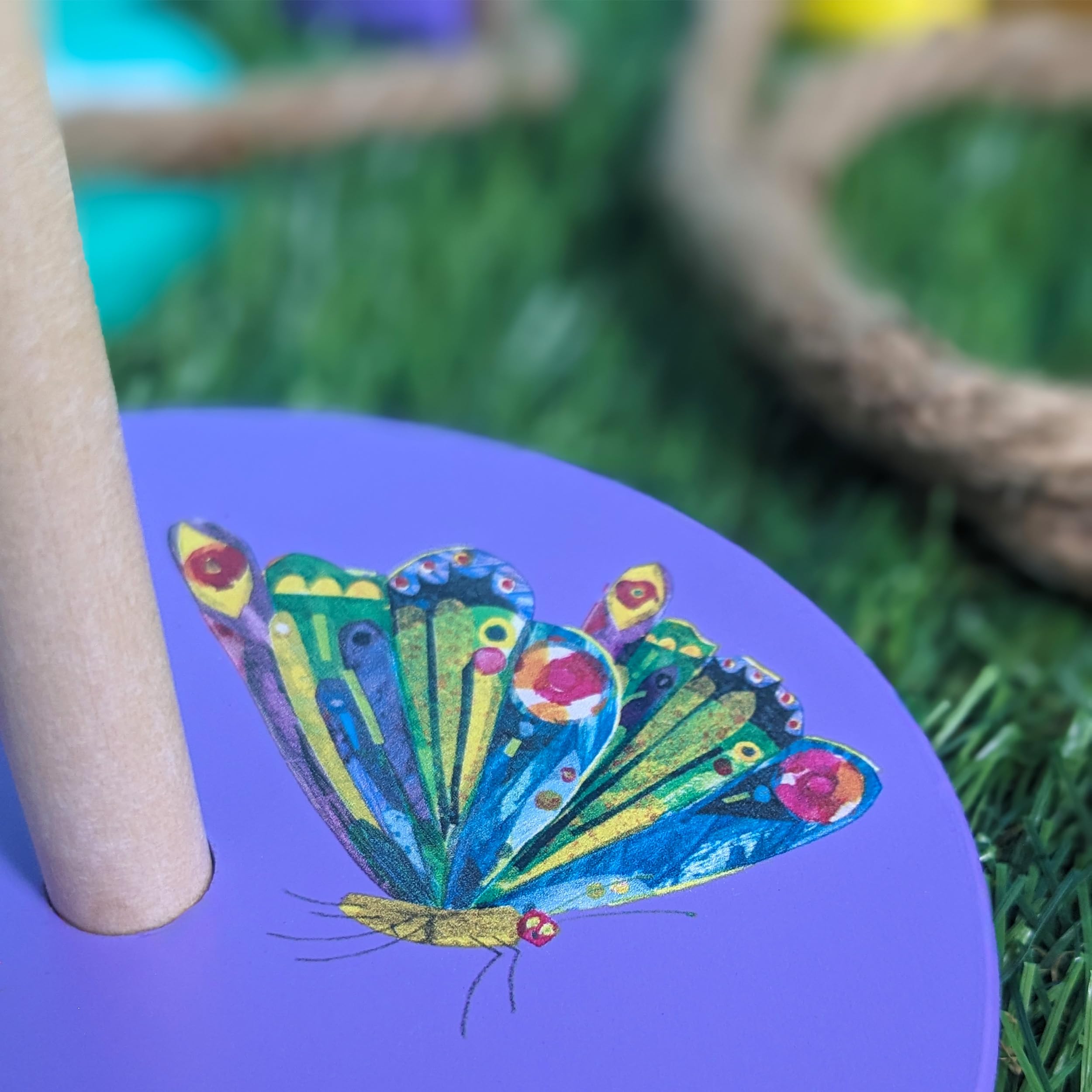 Children's Wooden Ring Toss Set - The Very Hungry Caterpillar Design - Fun For All The Family, Multi-coloured - Image 4