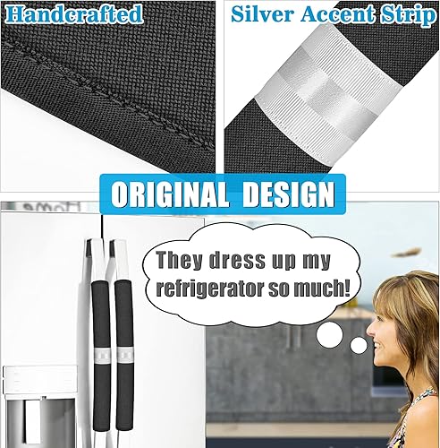 Miniatura 3 de Juego de 6 fundas para manija de puerta de refrigerador, mantiene tu aparato de cocina limpio de manchas de alimentos, manchas, goteo, aceite,