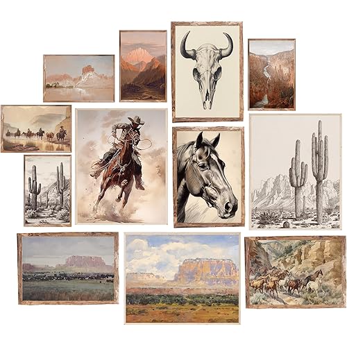 Insire Vintage Western Wall Art, Western Art Prints, Western Prints Wall Art, Vintage Western Decor, Western Art Wall Decor, West Wall Art, Southwest Prints, Western Artwork (8x10 Unframed)