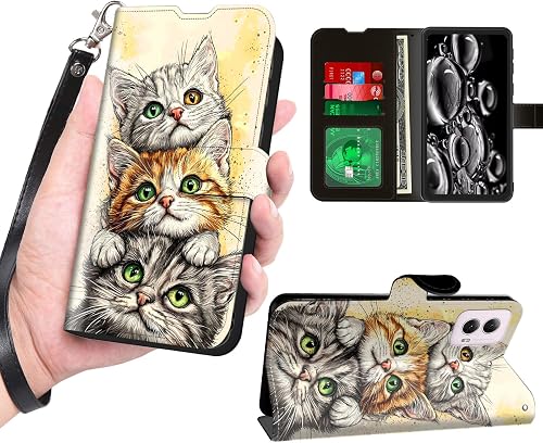 KUJKBFWJ Wallet Case for Motorola MOTO G Stylus 2024 with RFID Blocking Credit C