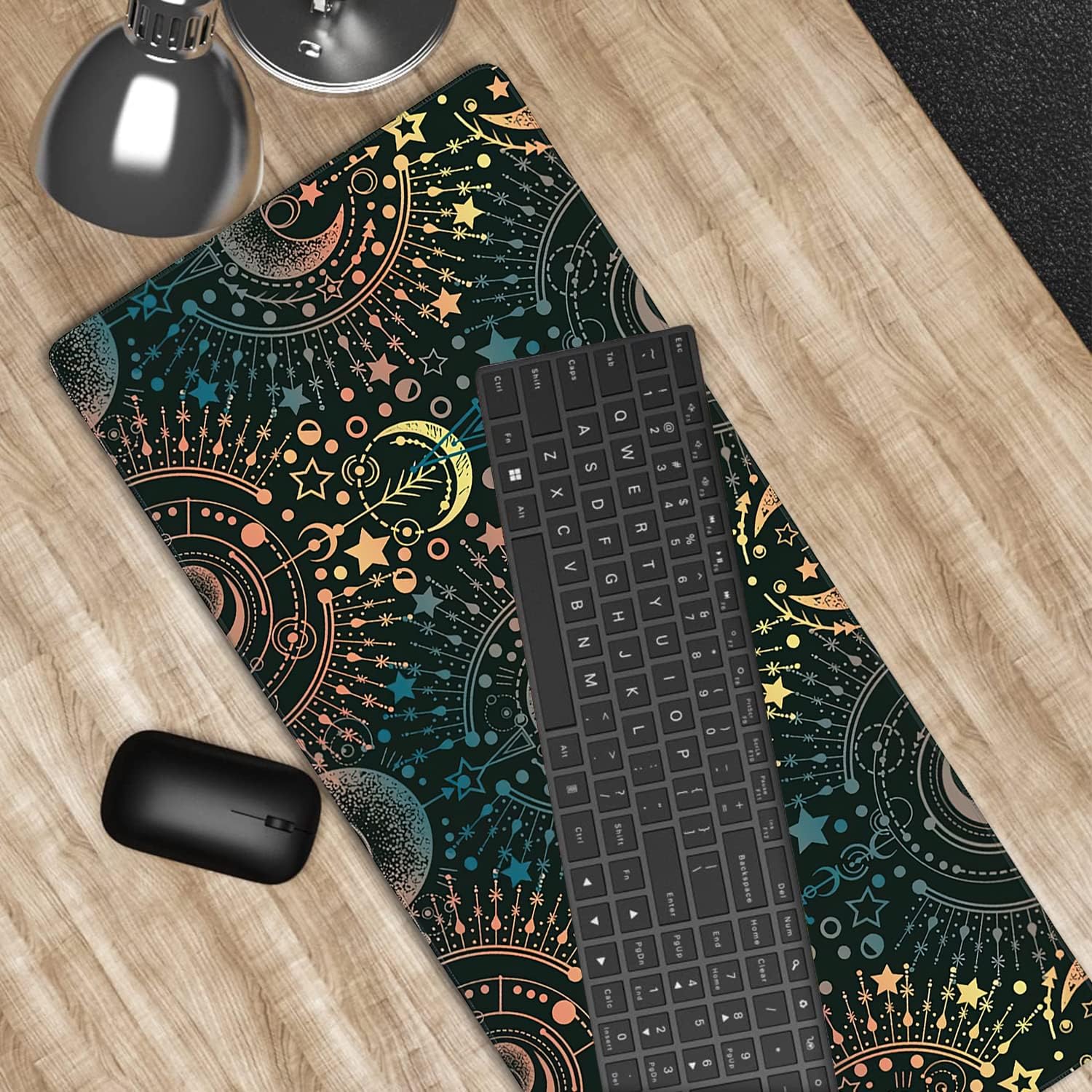 Alchemy Magical Astrology Gaming Mouse Pad XXL Large Desk Mouse Pad Keyboard Mat with Stitched Edges Waterproof Non-Slip Desk Mat for Laptop,Keyboard,Computer 35.4 * 15.7 Inch - Image 6