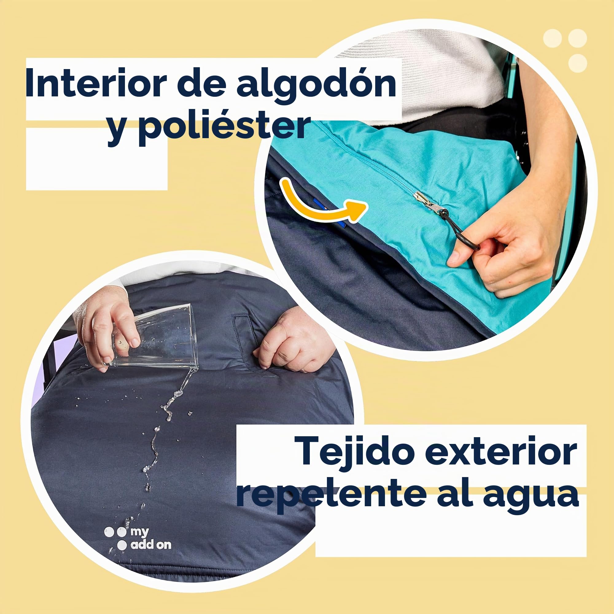 MyBlanket - Funda impermeable para silla de ruedas, ligera y compacta, adecuada para silla de ruedas eléctrica y manual, scooter de movilidad, protección de piernas, sin levantarse, azul medianoche